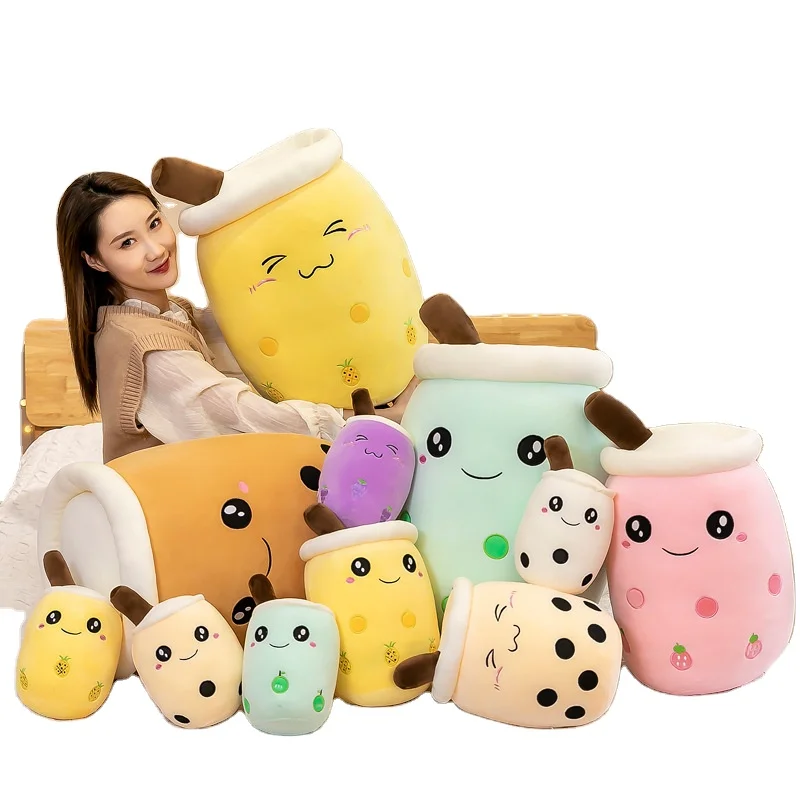 Oreiller Peluche Bubble Tea – Tasse De Thé Au Lait En Forme D'Avocat, Super Doux Et Moelleux, Idéal Pour Dormir, Décorer Ou Offrir En Cadeau