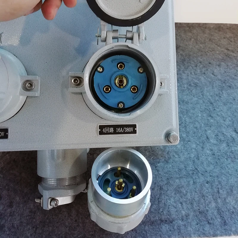 125A Mobile Plug 5 Pin Explosion Proof Industrial Plug and Socket for Oil Ex Proof Industrial Socket