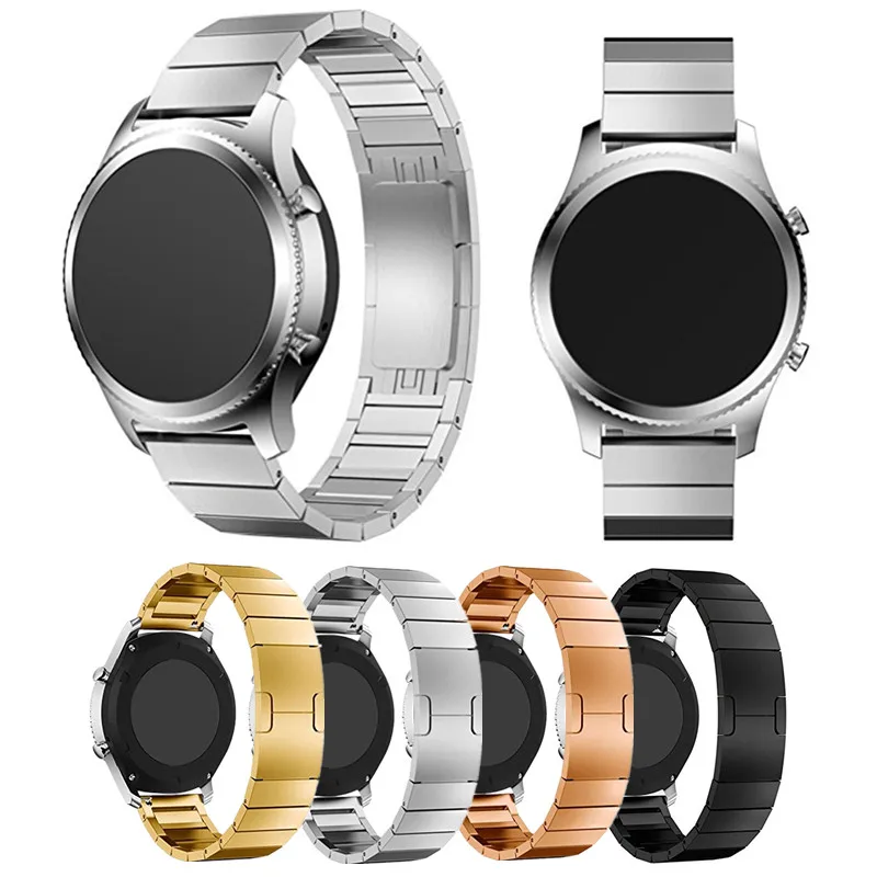 22mm Smart Watch Band Quick Release Stainless Steel Metal Link Bracelet Strap for samsung Gear S3 Smart Watch for galaxy Watch