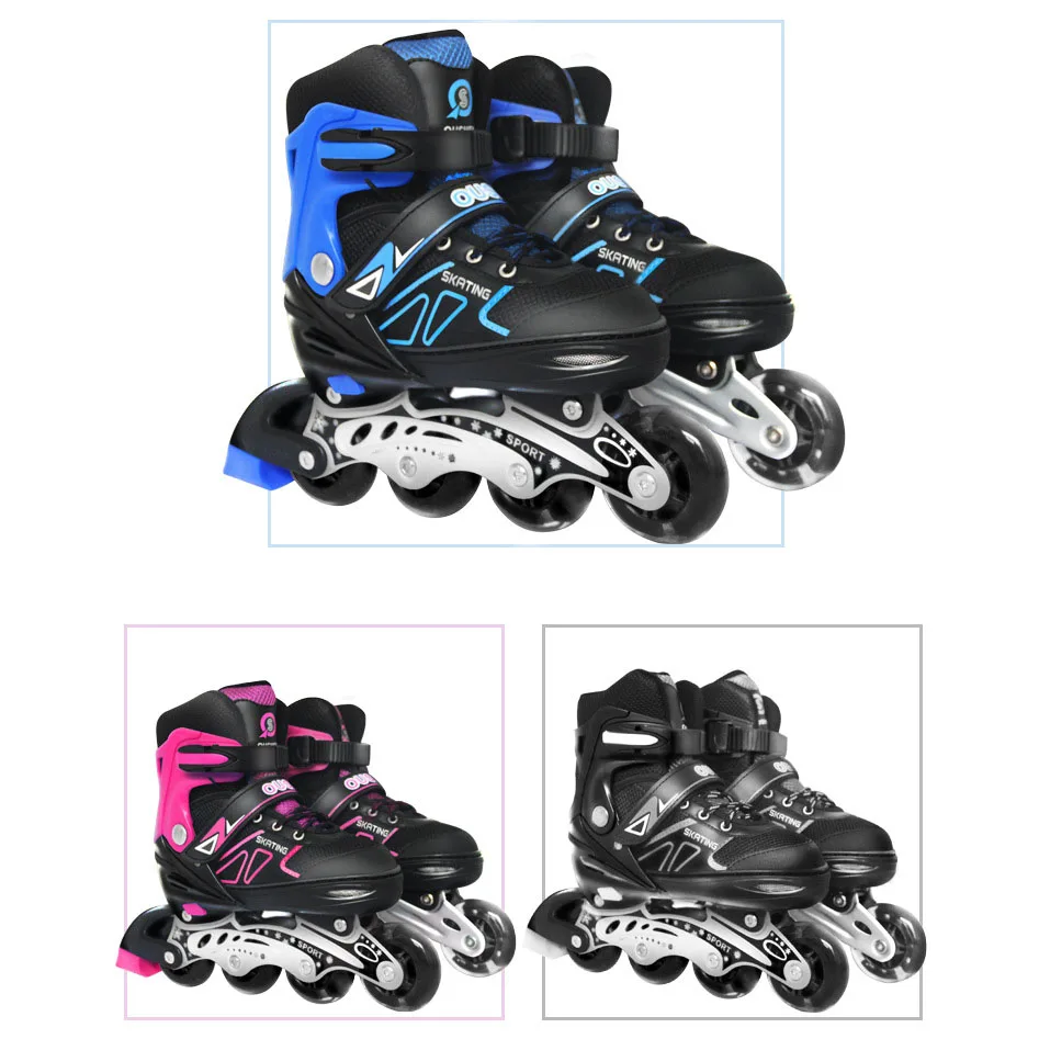 Fun Illuminating Blades Ice Skating Equipment for Indoor&Outdoor PetGirl Inline Skates for Kids Adjustable Inlines Skates with Light up Wheels for Girls Boys 