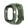 Olive green strap with black clasp + black dial