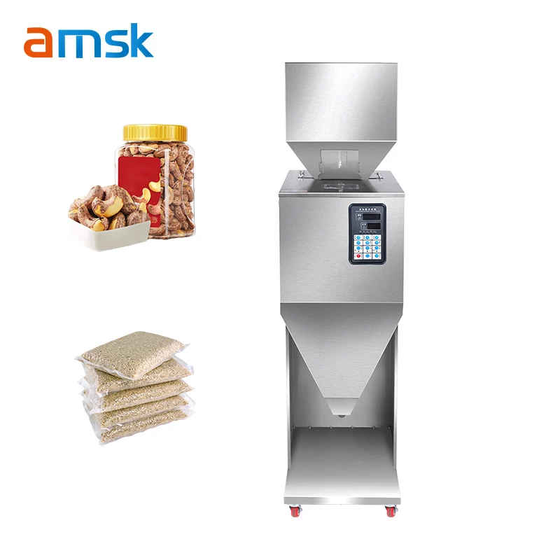 Single Head Semi-automatic Granule Packing Machine Supermarket Factory Packing Coffee Bean Powder Grain Filling Machine