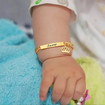 Hot Sale Stainless Steel Adjustable Blank Bar Bracelet Hand Jewelry Custom Baby Name Bracelet For Kids Gift Making Supplies