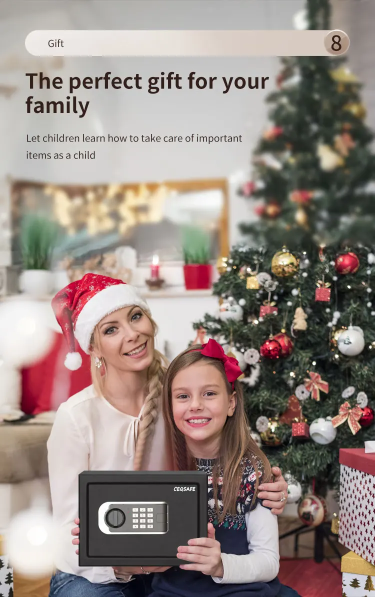 CEQSAFE New Arrival Security Locker Digital Code Display Home Electronic Safe Box for Money factory