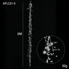 2m transparent color round bead string