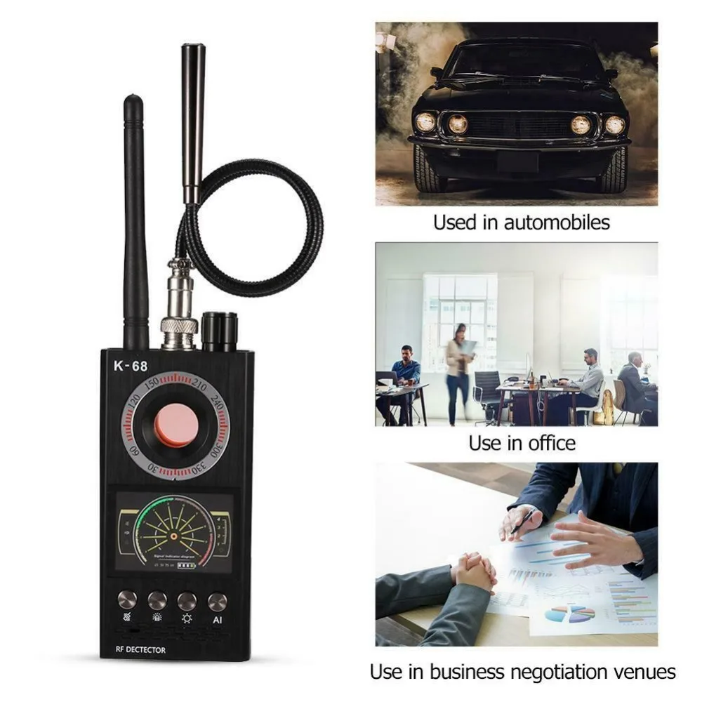K68 Anti Spy Wireless RF Signal Detector Bug GSM GPS Tracker