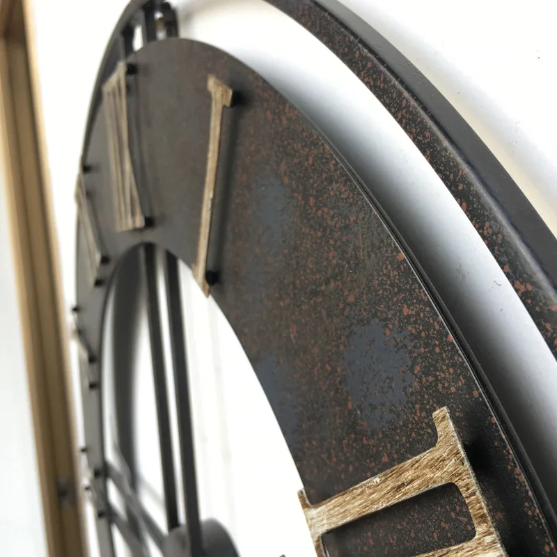 X-большие металлические декоративные ржавые настенные часы с римскими