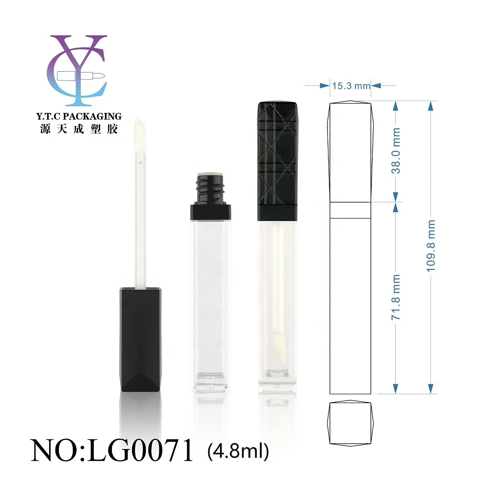 Cosmetic mini empty lipgloss tube packaging shell lipgloss wand tubes