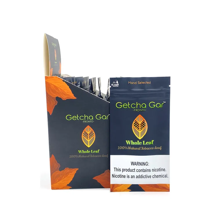 Cheap Customized Empty Banana Leaf Wraps Smoking Hot Grabba Leaf Natural Fronto Tobacco Zipper Wraps Box and Pouch