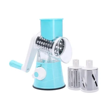 3 in 1 stainless steel kitchen graters mandoline vegetable chopper rotary cheese grater machine kitchen tools gadgets
