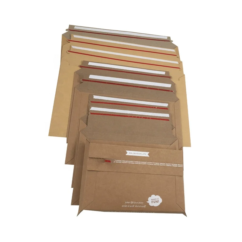 
Принимаются заказы на плоские конверты из твердого картонного крафт-бумаги с принтом 