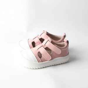 Babyhappy Summer Kids Sandals Zero-drop Rubber Soles Leather Shoes with Anti-Slippery