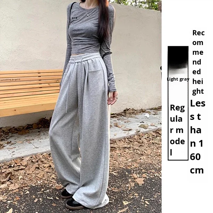 Cross-border Wholesale Lazy Style Regular Vintage European Cotton Velvet High-waist Boot Cut Drape Casual Pants Women