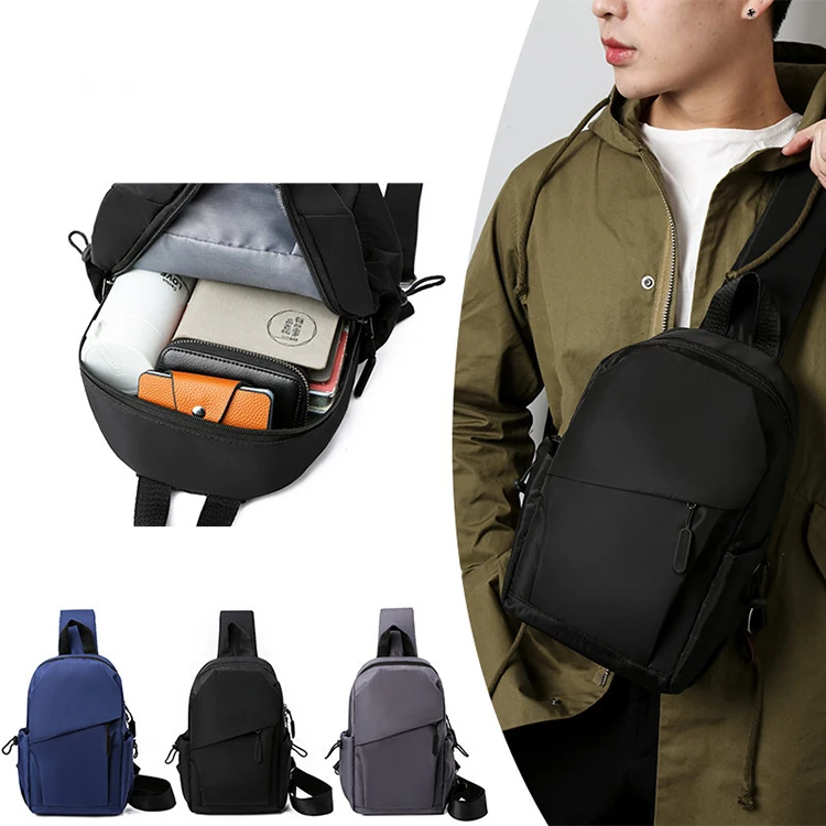 Men's chest bag 2021 new large capacity water backpack trend casual couple travel shoulder bag can be customized logo