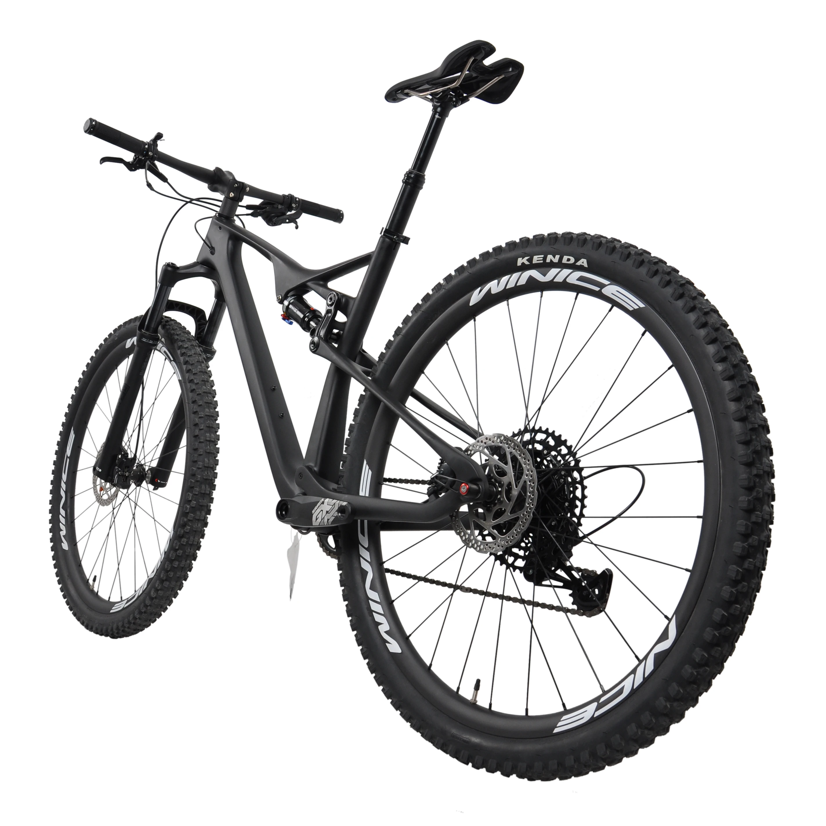 DengFu M06 XC Full Suspension Carbon Fiber MTB Bicycle QR and Thru Axle  Compatible Carbon Fiber Bike