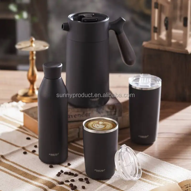 PINKAH Thermo Flask 47oz Vacuum Insulated Coffee Tea Pot - Main Image