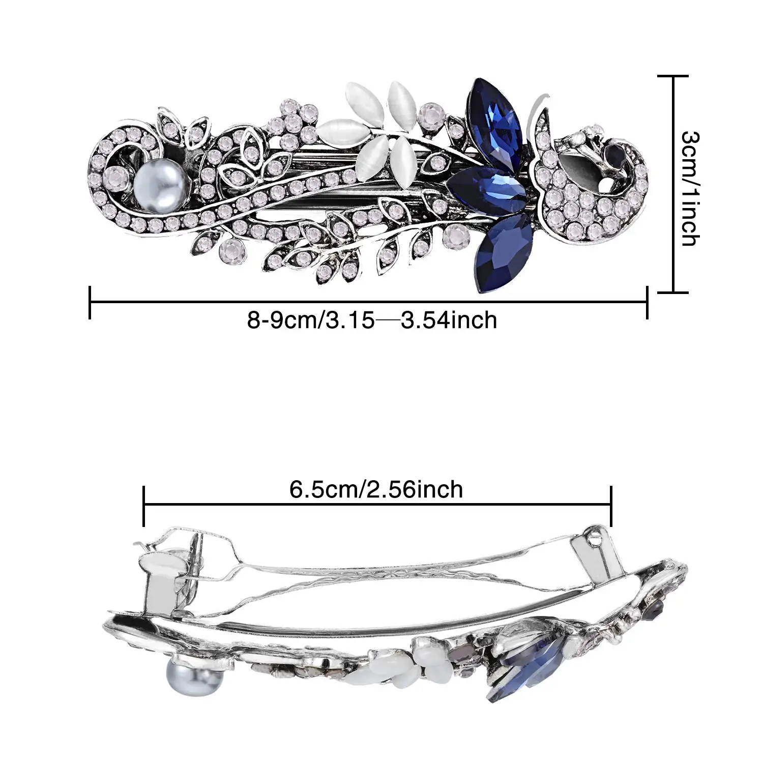 TseenYi Cristallo Fiore Butterflry Barrette Oro Strass Gemma Capelli Fermaglio Bling Sposa Butterflry Francese Barrette Cristallo Matrimonio Copricapo