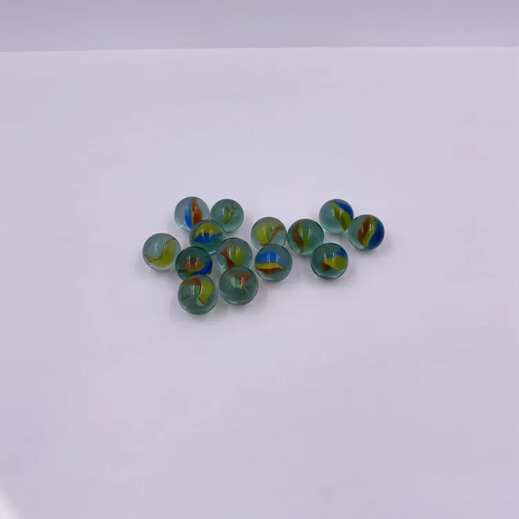 Оптовая продажа 16 мм зеленые игровые игрушки твердые стеклянные шарики для детей