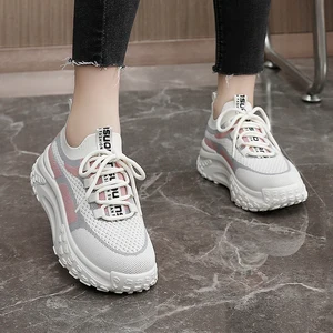Women's K6712 Casual Shoes Lightweight Breathable Mesh Design Fashion Trend Thick Soles Wear Resistant Summer Spring Autumn