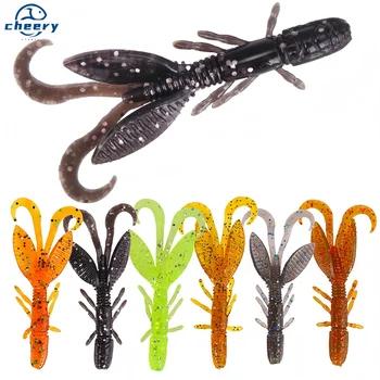 CHEERY Steel Double-Tail Gecko Soft Lure Long-Cast Freshwater/Saltwater Bass Snakehead Fish Multi-Color Artificial Bait – Soft Lure – view 2