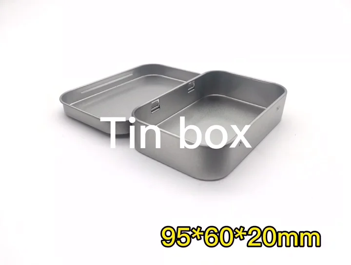 Rectangle Can Box Square Rectangular Can Custom Hinged Metal Box Matte Black Tin ...