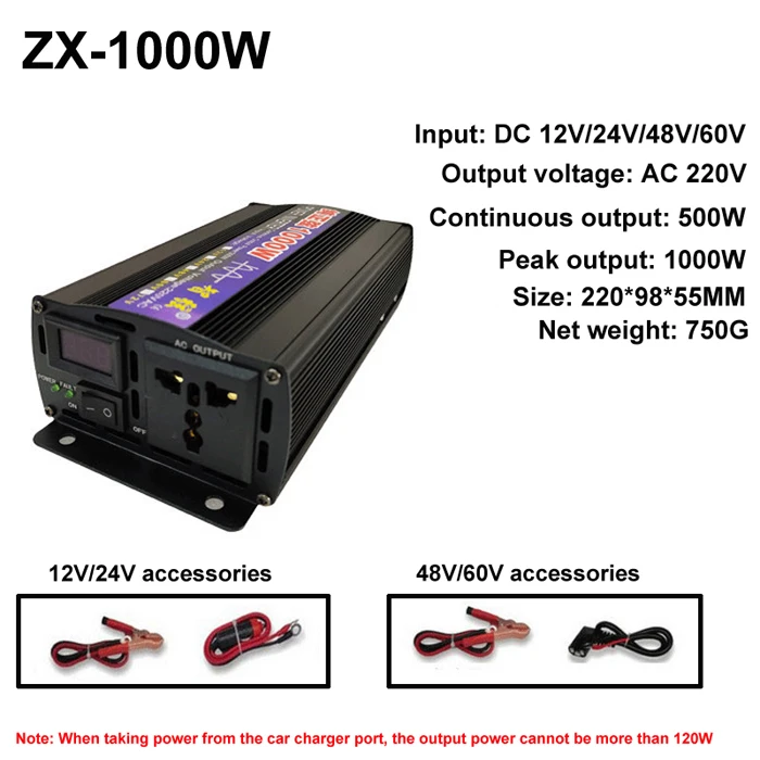 1000W Pure Sine Wave Inverter - Reliable Power Conversion