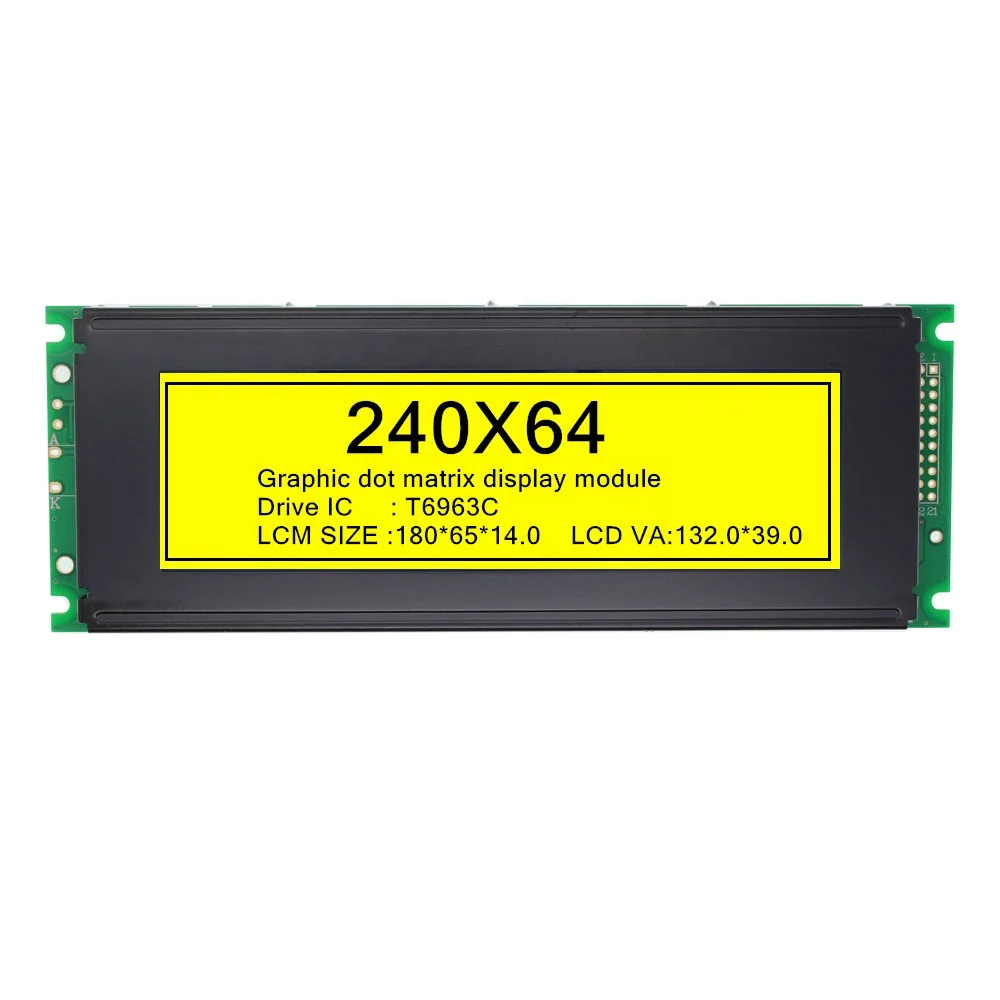 240x64 T6963C graphics lcd display module color screen display module