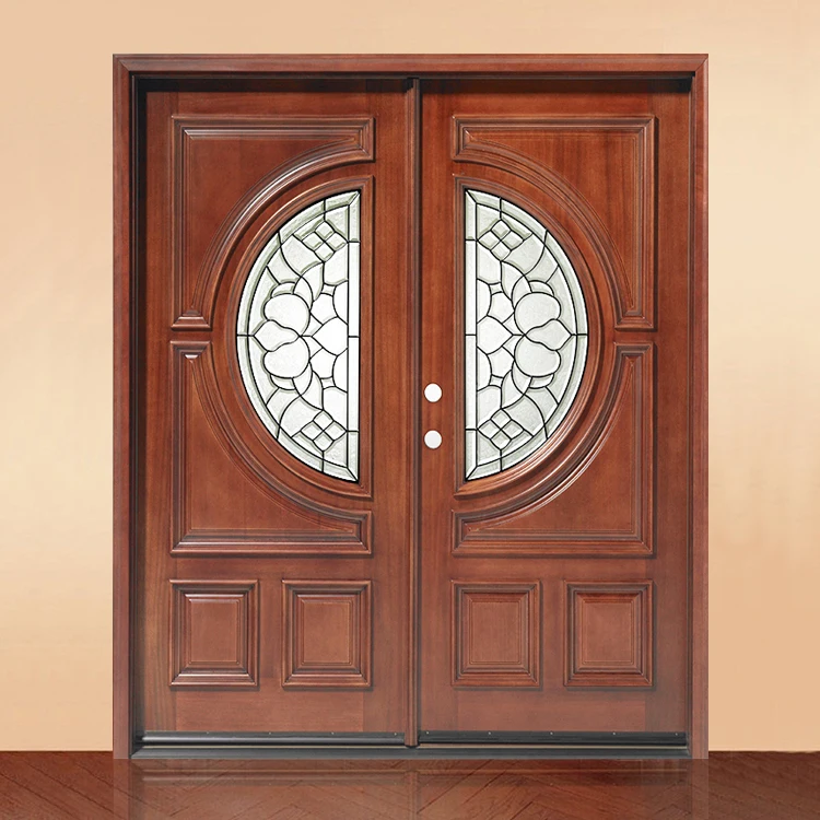 House villa outside teak wooden door external modern double solid wood main  entrance doors for sale| Alibaba.com