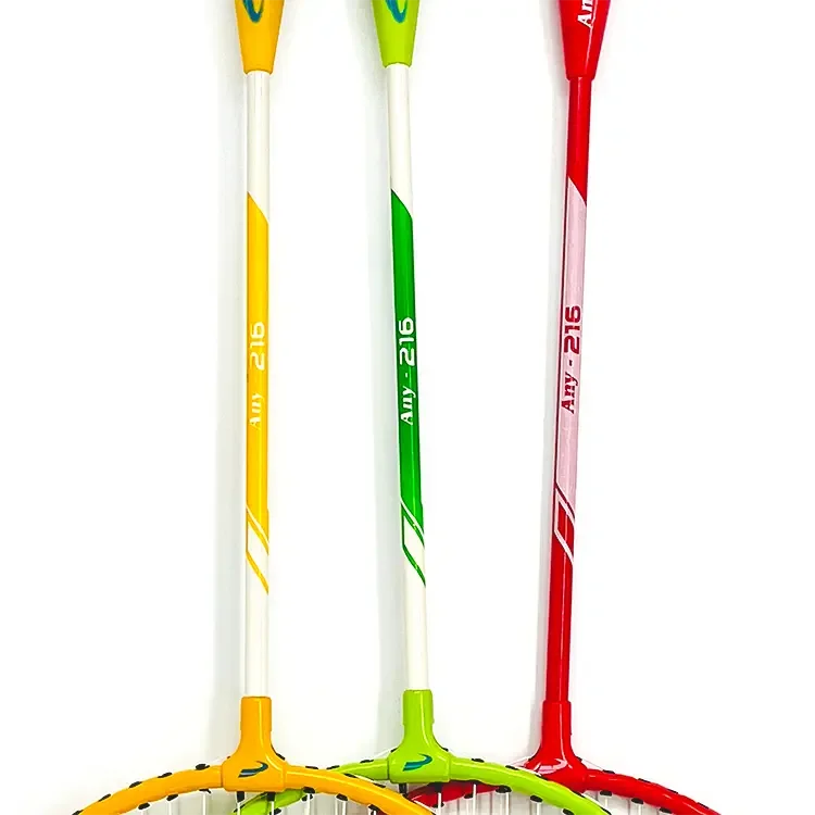 OEM Single Racket with Racket Cover Iron Steel Material Badminton Racket 216 Badminton Paddle