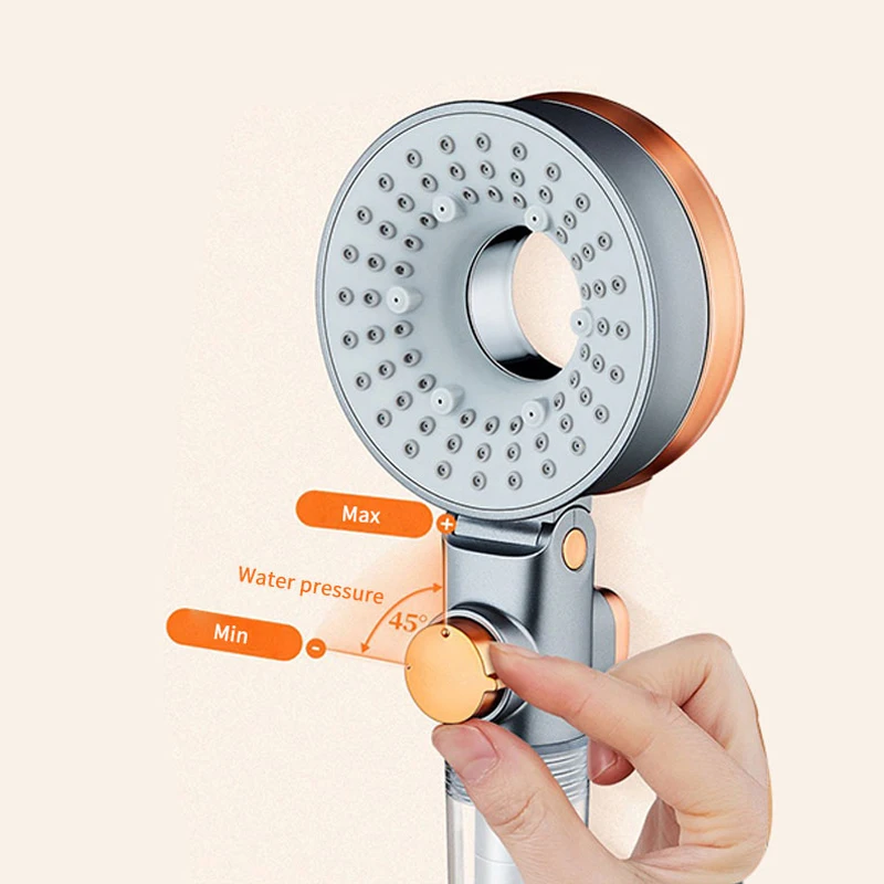 High-Pressure Water Saving Head Shower  Chrome Polished Plastic Traditional Chrome Polished Plastic with pp Cotton Filters