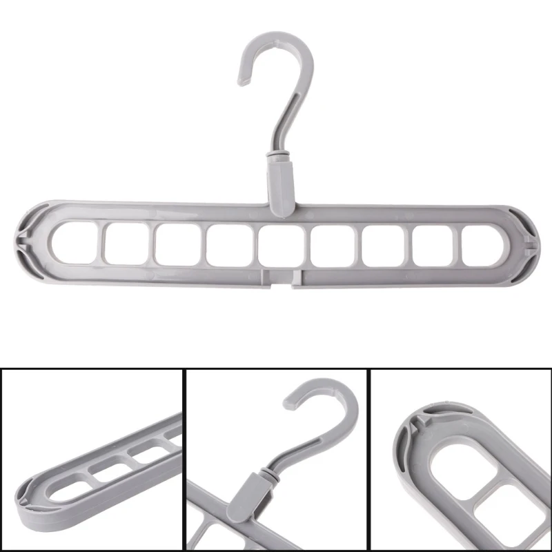 Premium 9-Slot Cascading Clothes Hanger Multifunctional Smart Closet Organizer Magic Space-Saving Wardrobe Hook Foldable PP