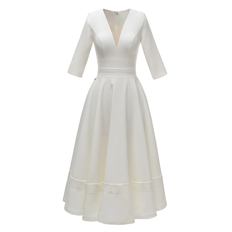 Shop Our #1013 Wedding Dress - Simple Audrey Hepburn Style