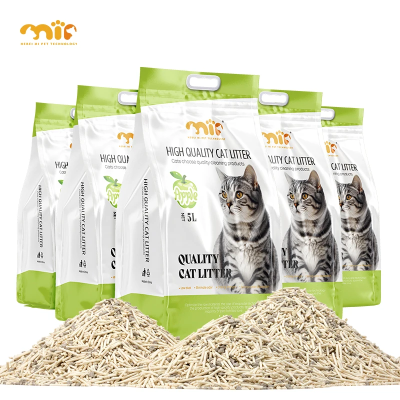 Oem Bsci Factory Mixed Crush Activated Carbon Kitty Clumping Tofu Cat