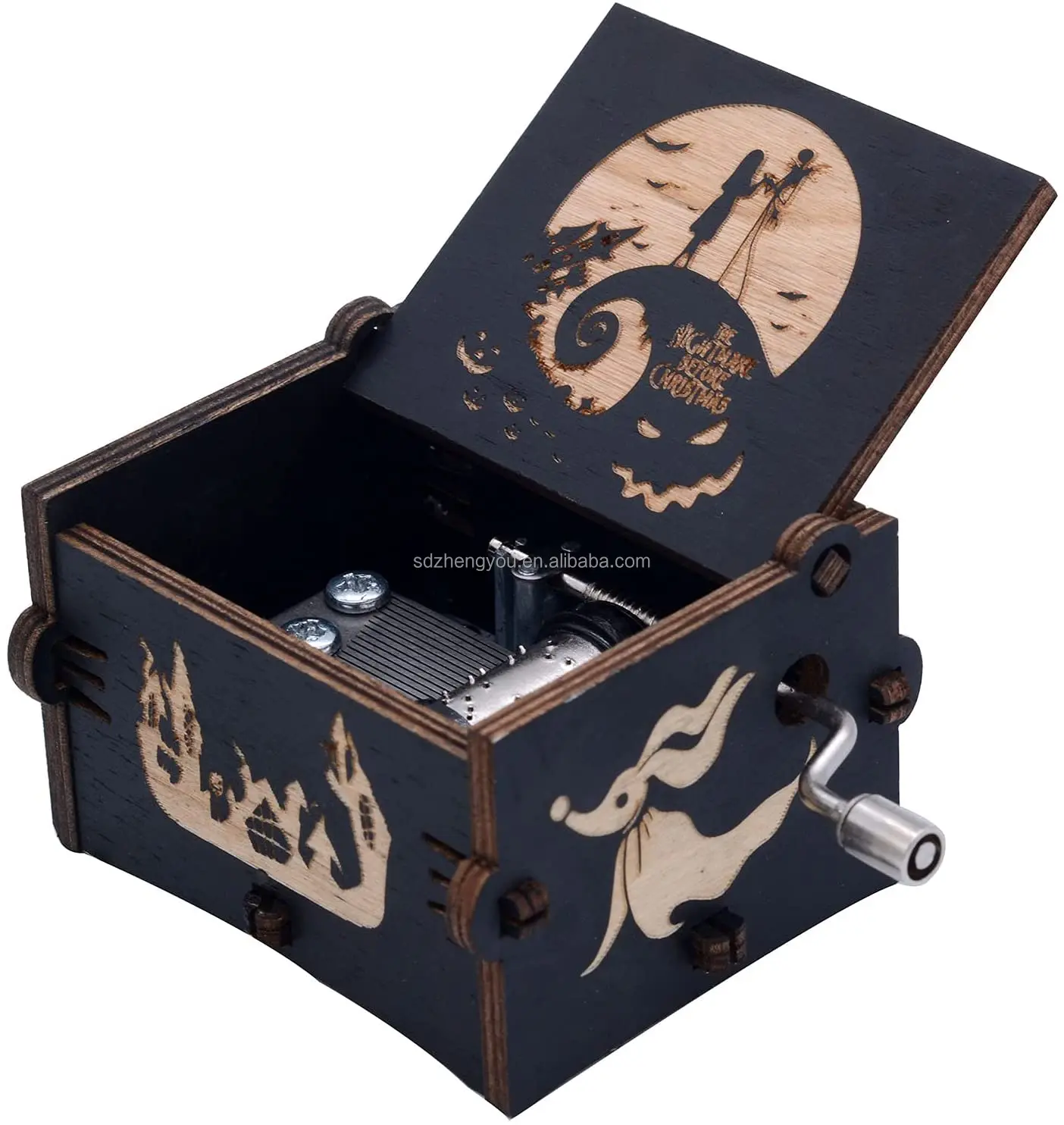Color Printing Music Box Halloween Gift Wooden Music Box Nightmare