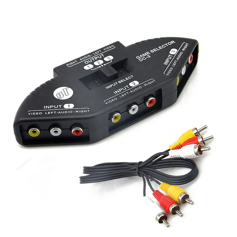 ambitie voedsel Wat leuk Audio Video Av Rca Switch Splitter Selector 3 To 1 Rca Composite Av Cable  For Stb Tv Dvd Player - Buy 1 Input 3 Output Audio Video Splitter,3 Port Av  Audio Video