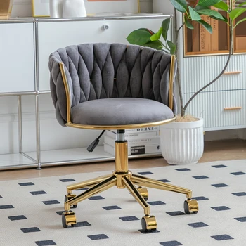 Nordic Furniture,Luxury Makeup Chair,Bedroom Dressing Stool,Roller Leisure Seat,Rotating Living Room Chairs,Leisure Office Chair
