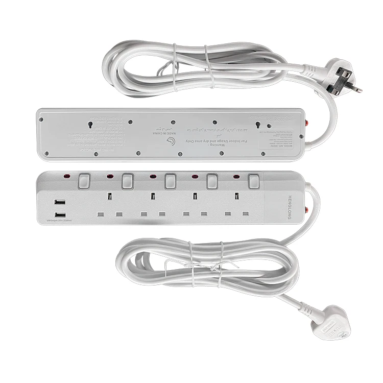 3025B USB SASO UK Extension Power Strip with USB Port for Saudi Arabia