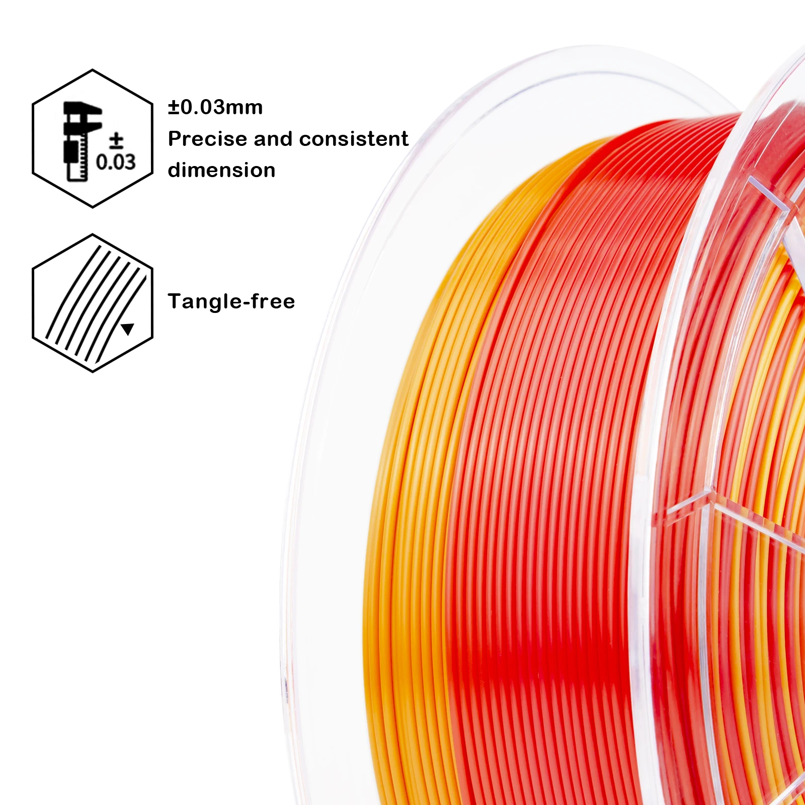 Color Plus Pla ZIRO Pla Silk Rainbow Plus Pla Filament 1.75mm 1kg for 3d Printer With ...