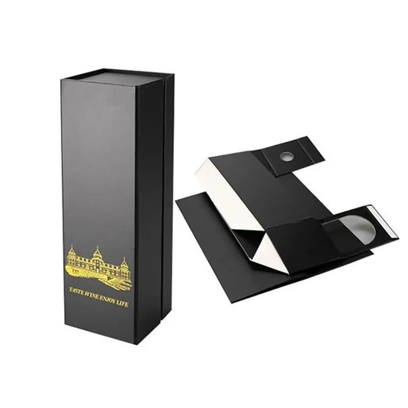 Wholesale Custom Logo Luxury Folding Closure Paper Cardboard Packaging Set Wine Magnetic Gift Box details