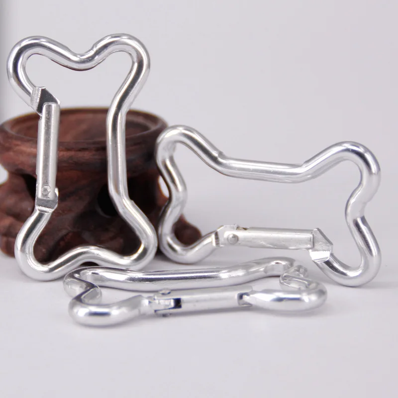 New Sale Fashion Carabiner Clip Hook For Camping Keyring Metal Promotional Color aluminum dog bone shaped carabiner