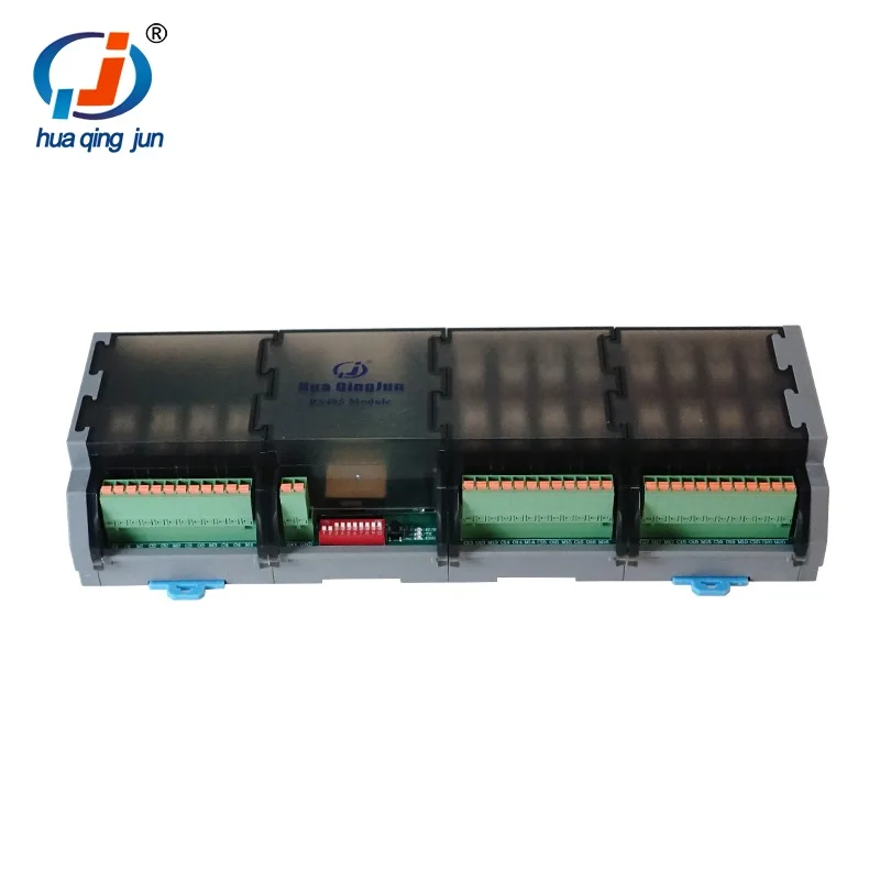 Huaqingjun 20-Channel IO RS485 Ethernet Relay Module Modbus RTU & TCP G2R-1 10A Input NPN PNP RJ45 Relays for Smart Home