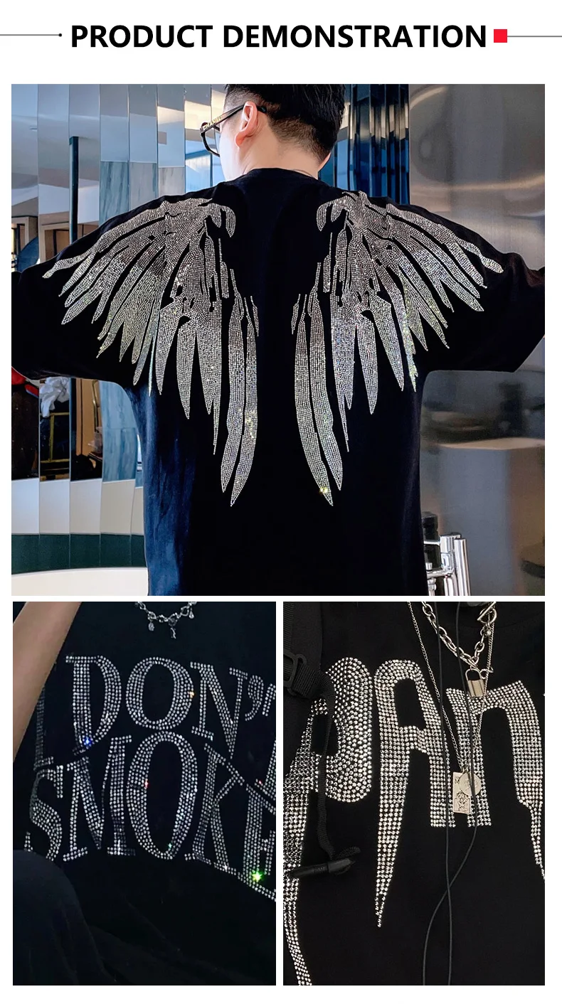 *p(R)ojectR® Rhinestone Logo SS Tee XL Shop Our New Fashion Hot Drill Rhinestone Tshirts