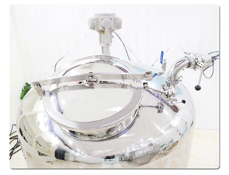Yeto 200L Stainless Steel Air Powered Agitator High Speed Mixer Tank for Perfume & Liquid Soap Making Food Grade