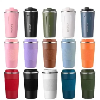 Wholesale 380ml 510ml Stainless Steel Coffee Cup Double Wall Vacuum Cup Colored Travel Mug
