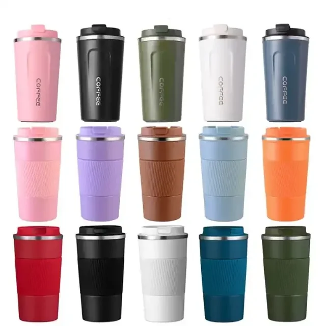 Wholesale 380ml 510ml Stainless Steel Coffee Cup Double Wall Vacuum Cup Colored Travel Mug