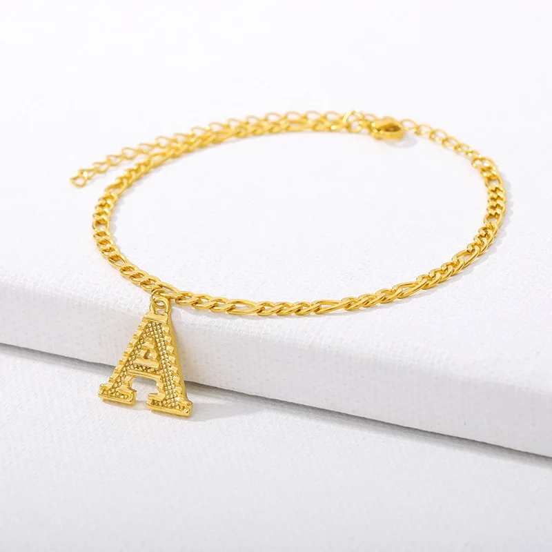  18K Gold Plated Stainless Steel Initial Bracelet