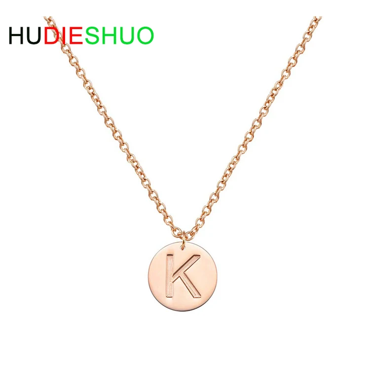 Wholesale Rose Gold Initial Necklace Copper Disc Pendant With Letters  Necklace - Buy High Quality Gold Plated Jewelry Necklace,Factory Price  Personality Letter Pendant Necklace,Hot Selling Disc Pendant Custom Chain  Product on 