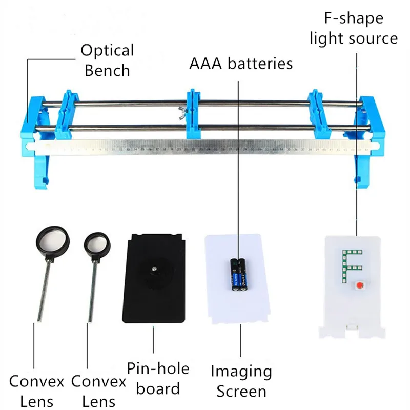 Pin-hole Imaging & Convex Lens Optical Bench Set for Schools