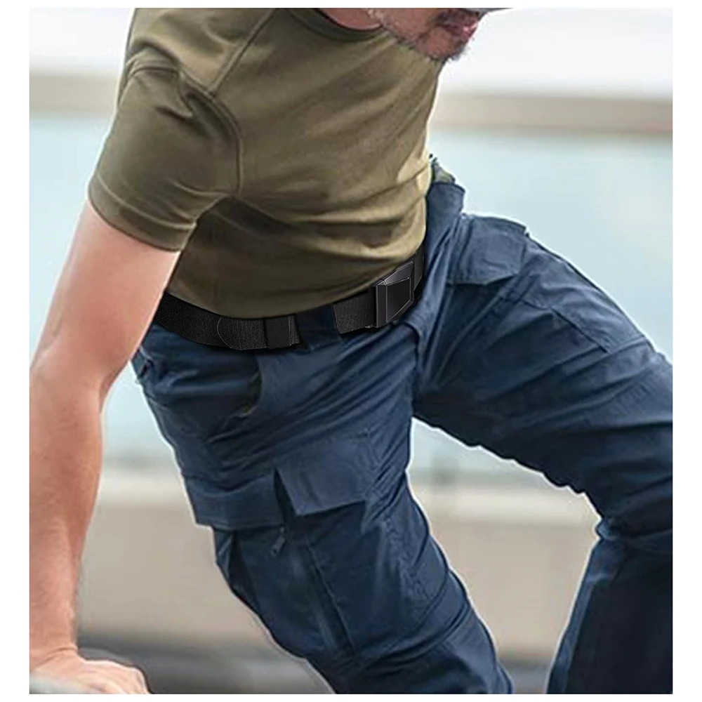 Outdoor Durable Men Belt Pack Tactical Web Rigger Belt Stretch Sports Fishing Quick Release Sports Belt