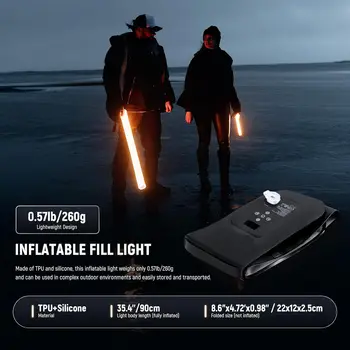 NEEWER Basic 21W Handheld LED Tube Light 35.5"/90cm, Bi Color Portable Inflatable TPU Video Lighting, 2700-6500K 1300Lux 12 product image